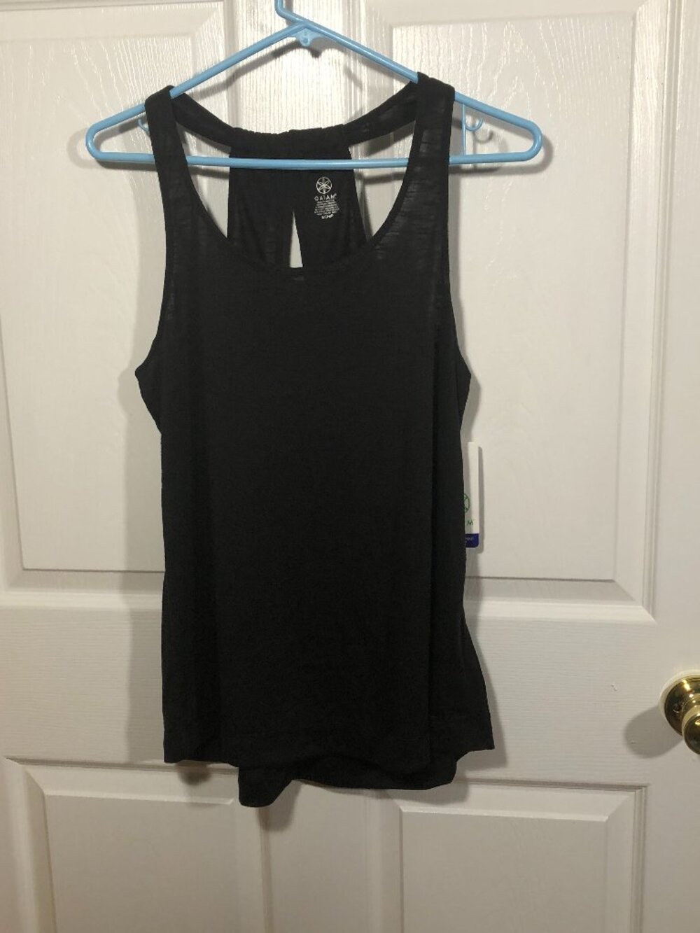 Gaiam women Studio to Street black halter style tank, size small,